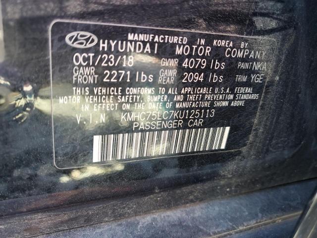 2019 HYUNDAI IONIQ SEL KMHC75LC7KU125113