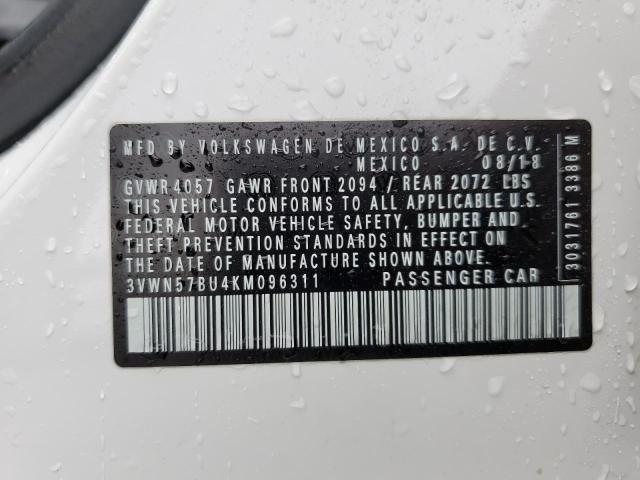 2019 VOLKSWAGEN JETTA S 3VWN57BU4KM096311