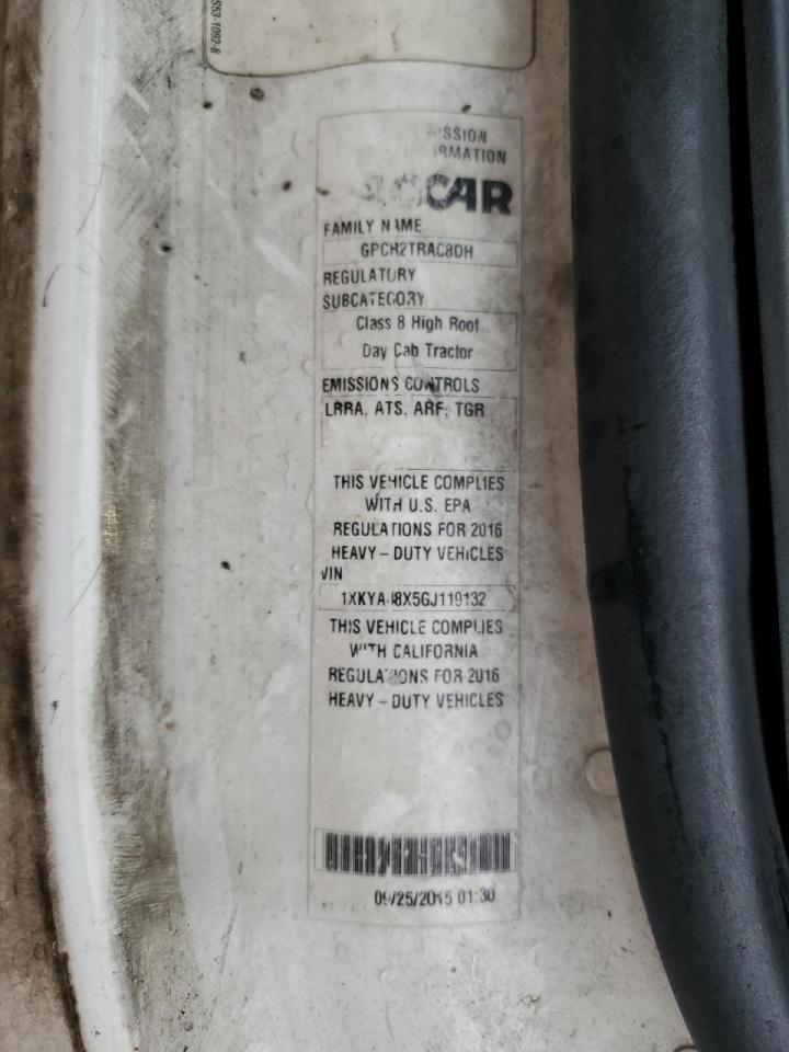 Lot #3292361272 2016 KENWORTH CONSTRUCTI