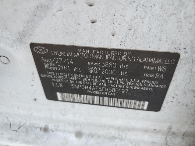 2015 HYUNDAI ELANTRA SE - 5NPDH4AE6FH580197