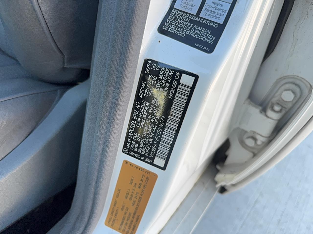 Lot #3275461775 1995 MERCEDES-BENZ E 320