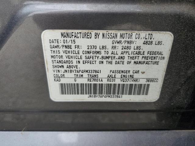 2015 INFINITI Q50 BASE - JN1BV7AP4FM337841