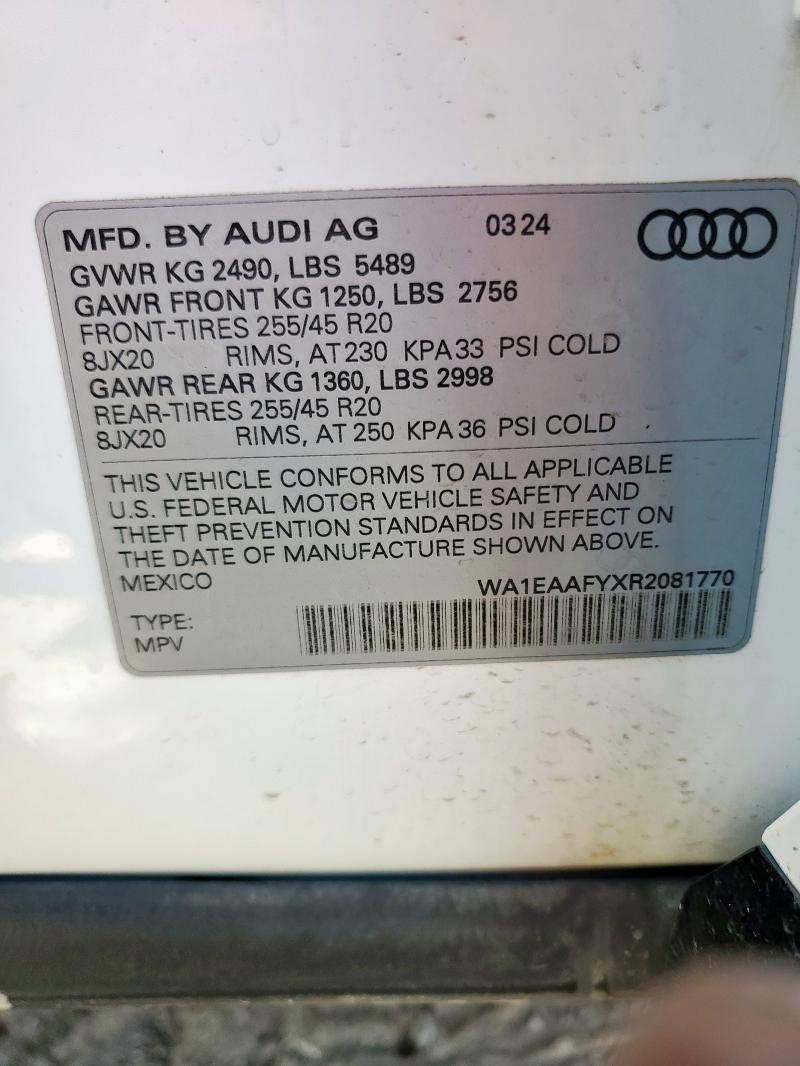 2024 AUDI Q5 PREMIUM #3290405787