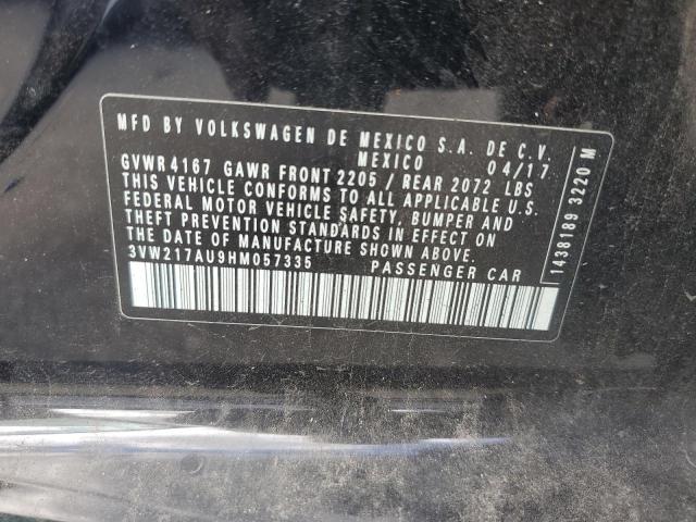 2017 VOLKSWAGEN GOLF S 3VW217AU9HM057335