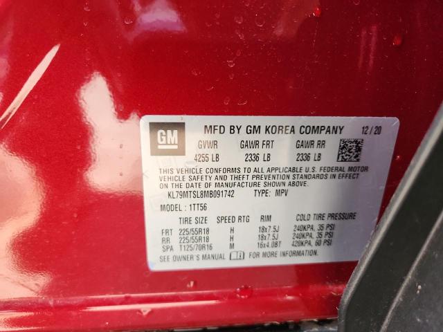 2021 CHEVROLET TRAILBLAZE KL79MTSL8MB091742