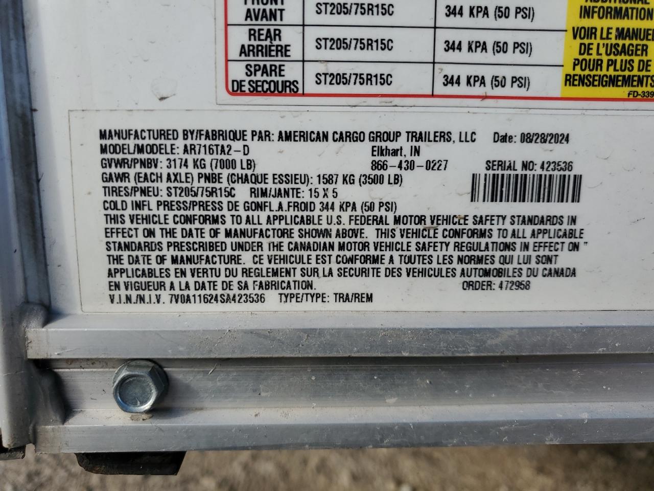 Lot #3270771845 2025 AMERICAN HAULER UNKNOWN