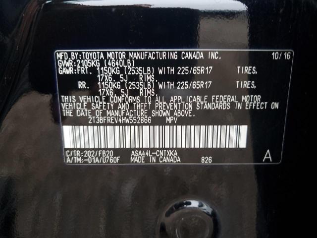 2017 TOYOTA RAV4 LE - 2T3BFREV4HW552866