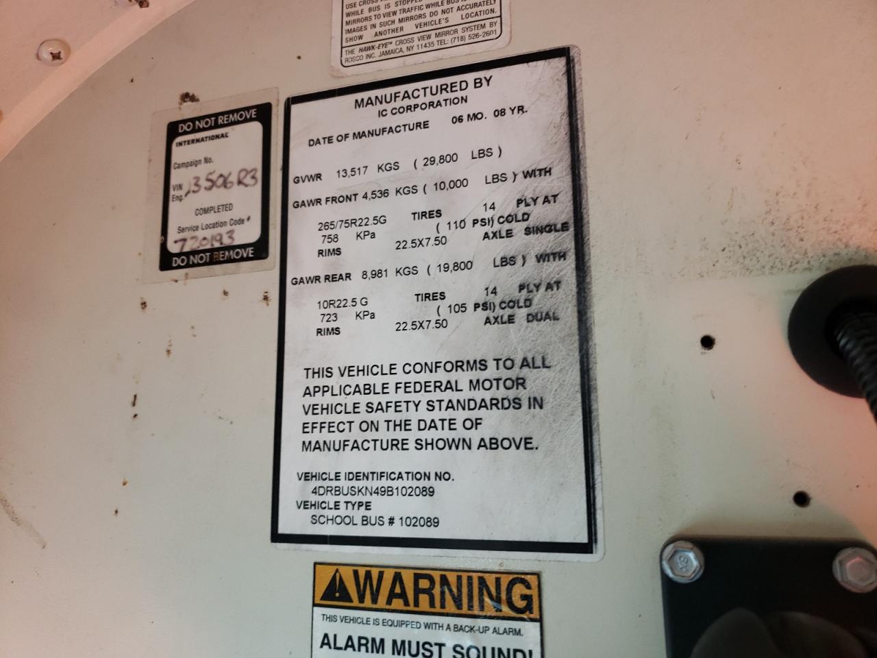 Lot #3279529275 2009 IC CORPORATION 3000 CE