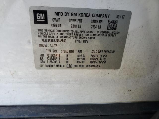 2018 BUICK ENCORE PRE - KL4CJASB9JB543569
