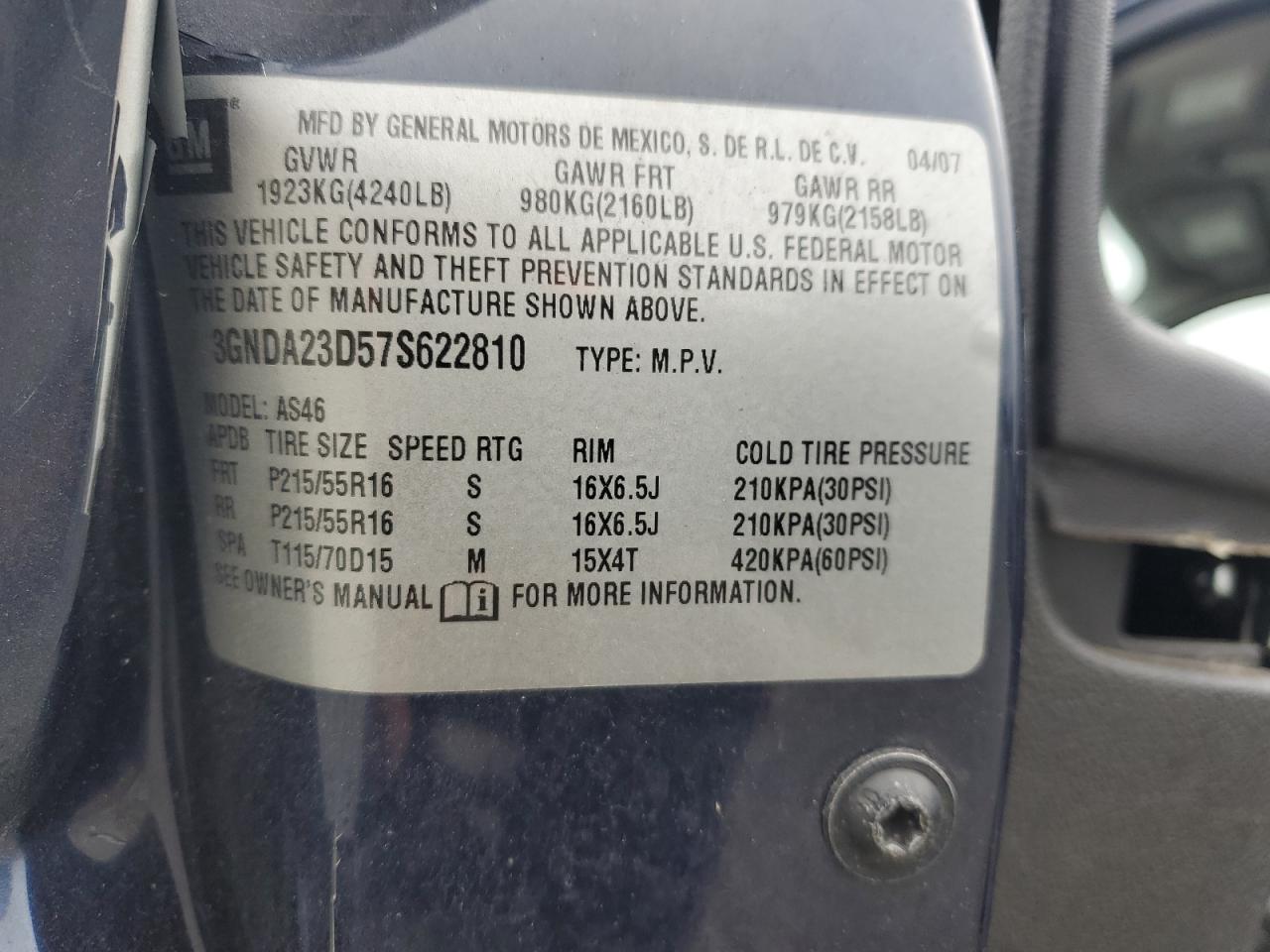 Lot #3290249226 2007 CHEVROLET HHR LT