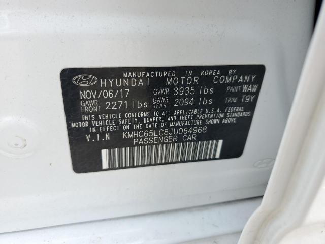 2018 HYUNDAI IONIQ BLUE - KMHC65LC8JU064968