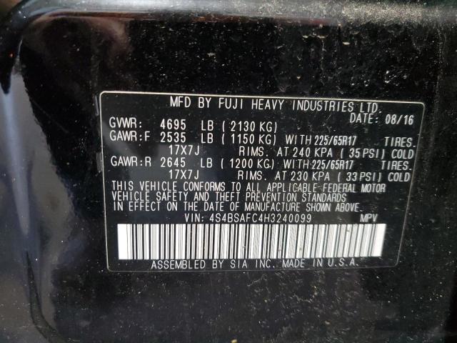 2017 SUBARU OUTBACK 2.5I PREMIUM - 4S4BSAFC4H3240099