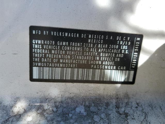 2019 VOLKSWAGEN GOLF S 3VWG57AU9KM037491