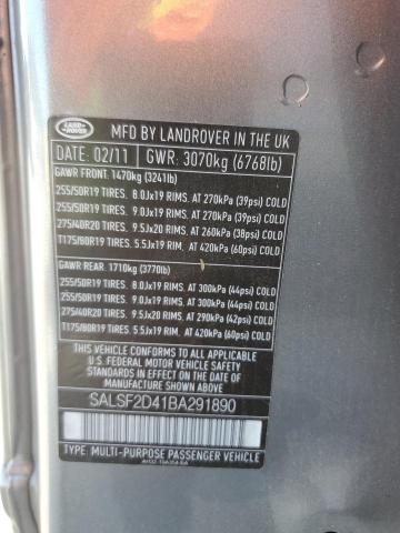 2011 LAND ROVER RANGE ROVER SPORT HSE - SALSF2D41BA291890