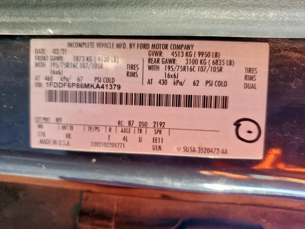 2021 FORD TRANSIT T- #3302740999