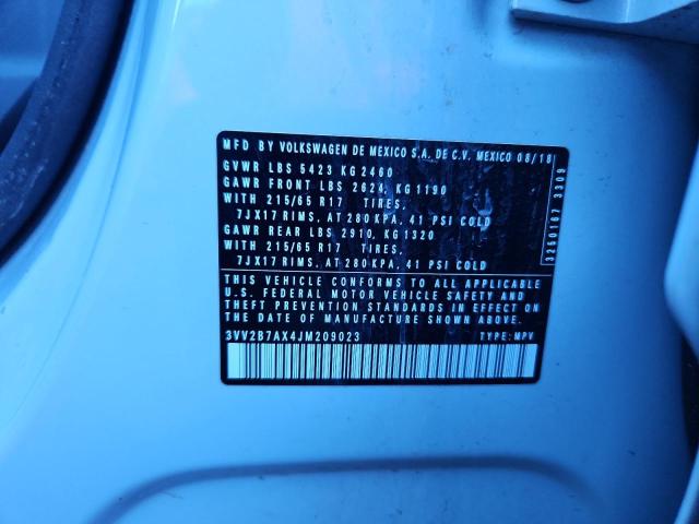 2018 VOLKSWAGEN TIGUAN SE #3279538268