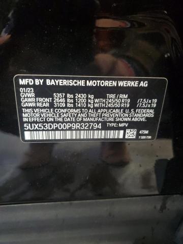 2023 BMW X3 XDRIVE3 - 5UX53DP00P9R32794