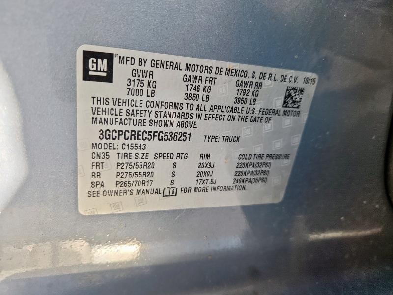 2015 CHEVROLET SILVERADO #3297315466