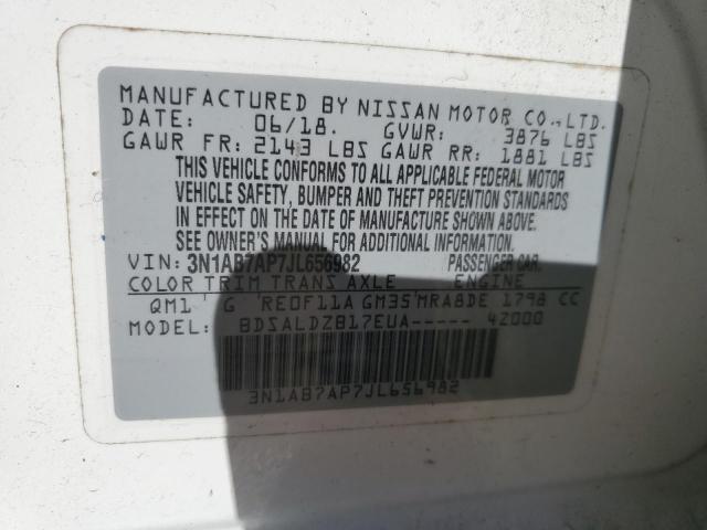 2018 NISSAN SENTRA S - 3N1AB7AP7JL656982