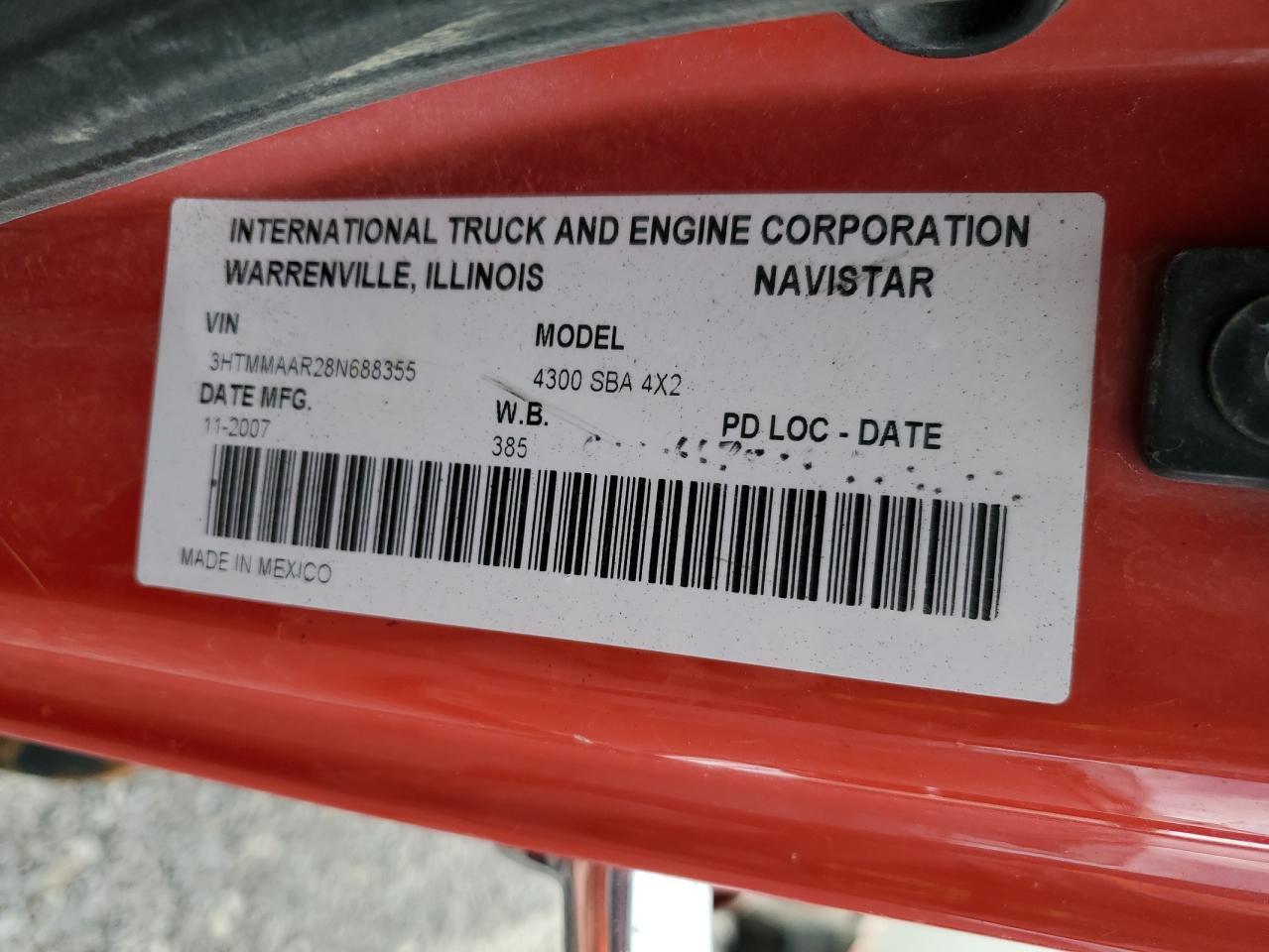 Lot #3271680346 2008 INTERNATIONAL 4300