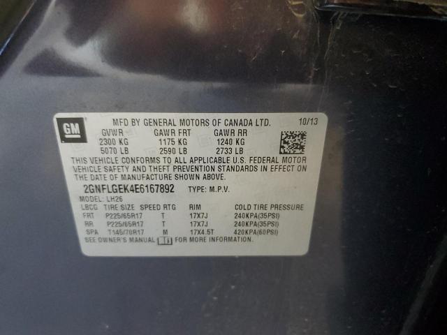 2014 CHEVROLET EQUINOX LT - 2GNFLGEK4E6167892