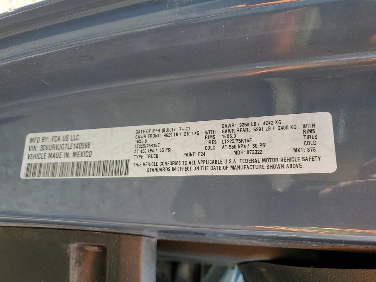 RAM PROMASTER 3500 HIGH