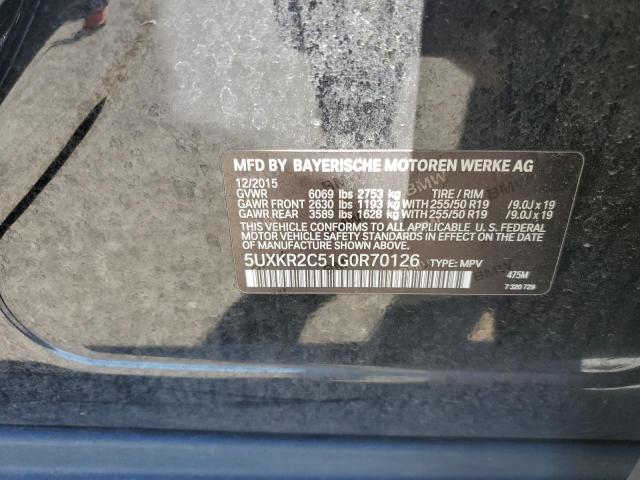 2016 BMW X5 SDRIVE3 5UXKR2C51G0R70126