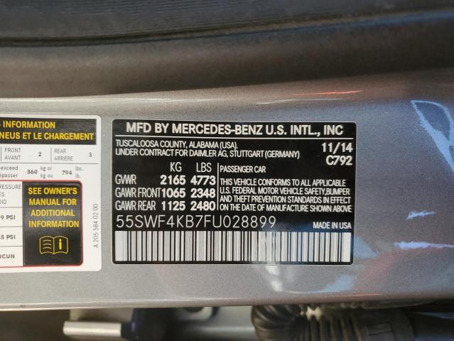 2015 MERCEDES-BENZ C 300 4MAT 55SWF4KB7FU028899