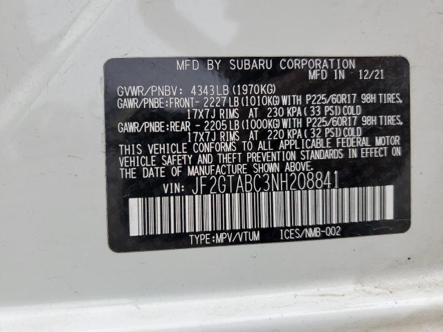 2022 SUBARU CROSSTREK #3290443774