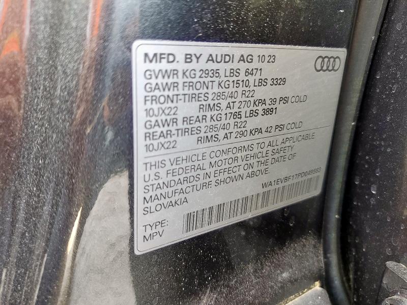 2023 AUDI Q8 PREMIUM WA1EVBF17PD049583