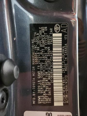 2014 TOYOTA COROLLA - 2T1BURHE3EC125492