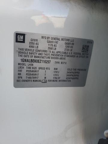 2014 CHEVROLET EQUINOX LT - 1GNALBEK8EZ116297