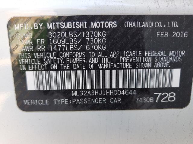 2017 MITSUBISHI MIRAGE ES - ML32A3HJ1HH004644