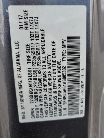 2017 HONDA ODYSSEY EX 5FNRL5H64HB005302