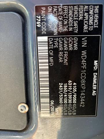 2019 MERCEDES-BENZ SPRINTER 2 WD4PF1CD8KP143442