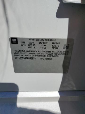 2015 CHEVROLET IMPALA LTZ - 1G1165S34FU123933