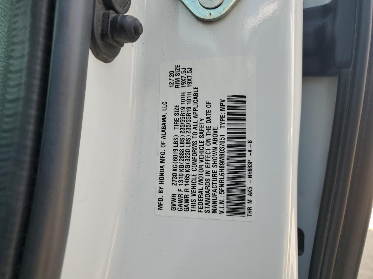 HONDA ODYSSEY TOURING