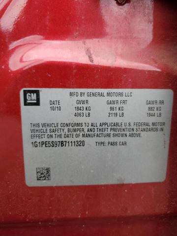 2011 CHEVROLET CRUZE LT - 1G1PE5S97B7111320