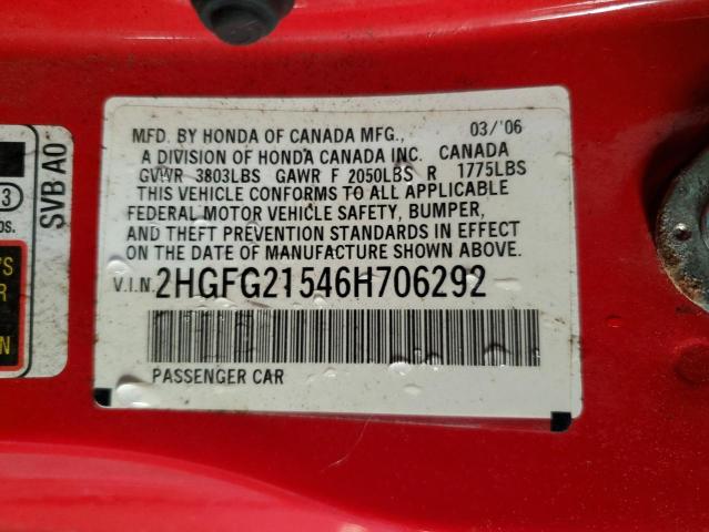 2006 HONDA CIVIC SI #3297966772