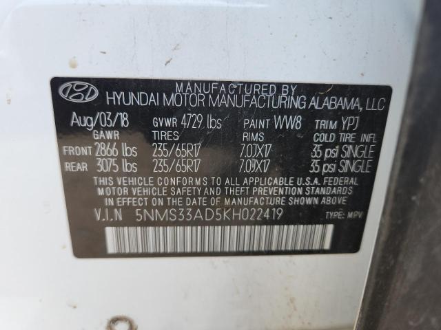 2019 HYUNDAI SANTA FE S #3291211968