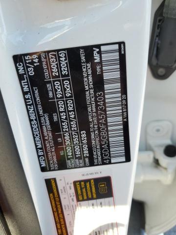 2015 MERCEDES-BENZ ML 400 4MA 4JGDA5GB0FA573403