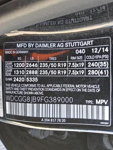 2015 MERCEDES-BENZ GLK 350 4M #3286745289