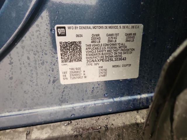 2025 CHEVROLET EQUINOX LT 3GNAXPEG2SL103643