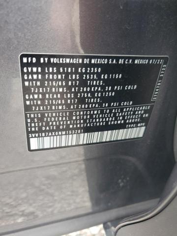 2022 VOLKSWAGEN TIGUAN S - 3VV1B7AX6NM153281