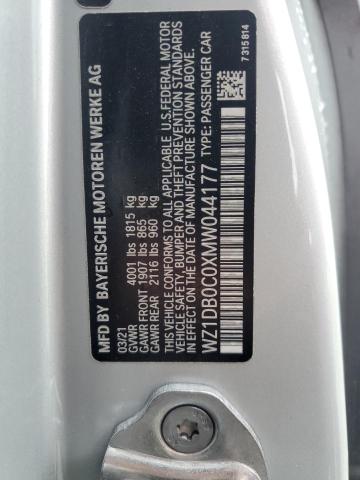 2021 TOYOTA SUPRA BASE WZ1DB0C0XMW044177