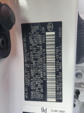 2015 TOYOTA CAMRY LE - 4T1BF1FKXFU487419