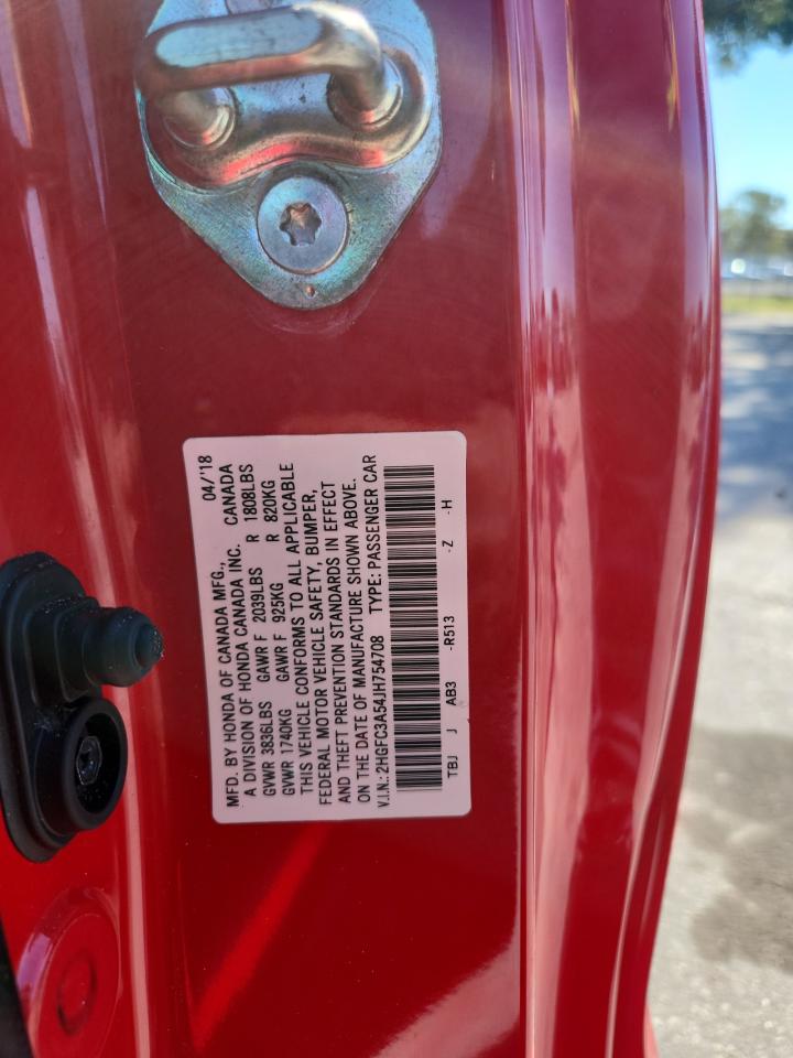 Lot #3311645223 2018 HONDA CIVIC SI