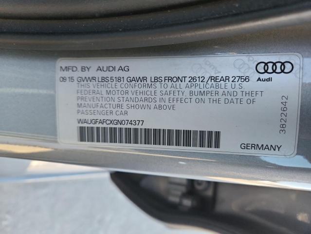 2016 AUDI A6 PREMIUM - WAUGFAFCXGN074377