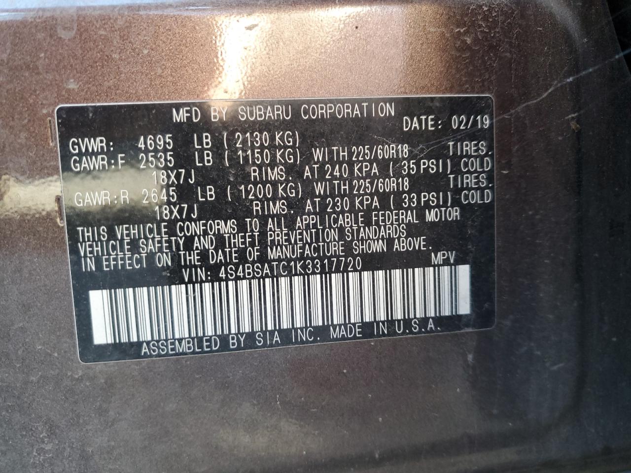 SUBARU OUTBACK TOURING