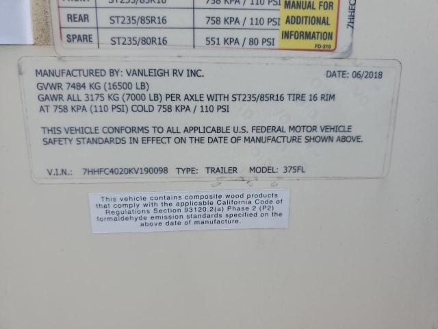 2019 VANLEIGH VILANO #3291334203